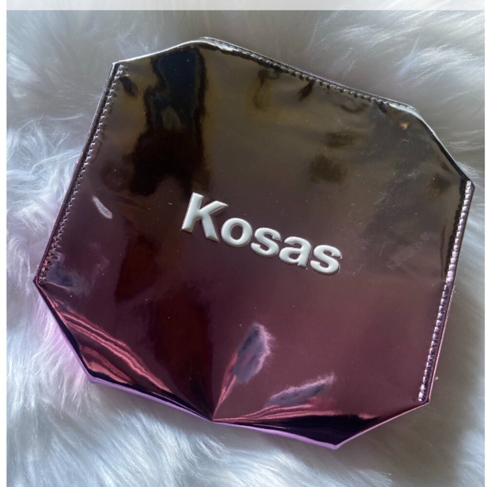 Kosas Purple & Silver Ombré Zip Makeup Cosmetics Travel Bag‎ Pouch